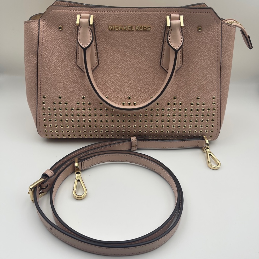 MICHAEL KORS haye MD messenger Handbag Leather pink 2way Shoulder Bag